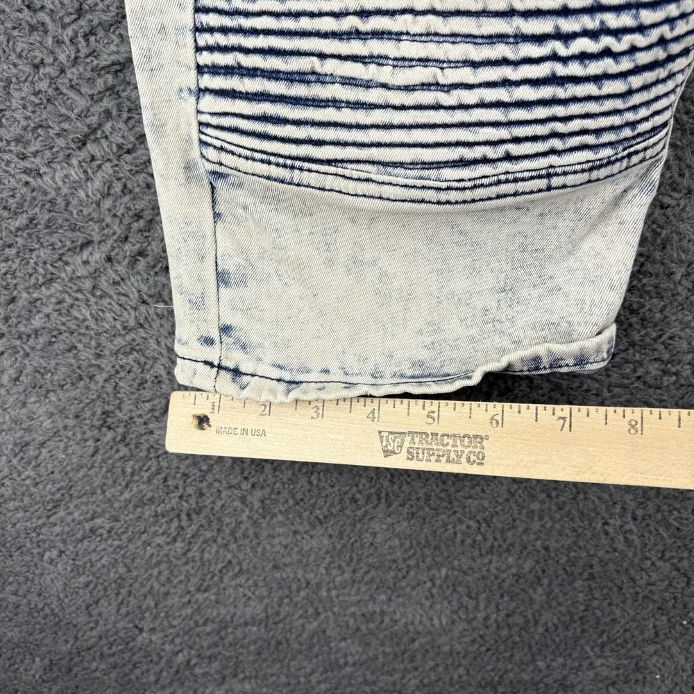 GS-115 Shorts Men 32 (32x12) Acid Washed Textured Denim Distressed Y2k Moto Jort